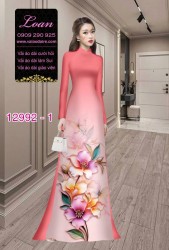 Vải áo dài hoa in 3D