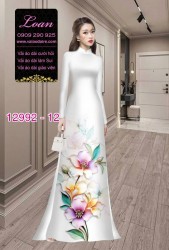 Vải áo dài hoa in 3D