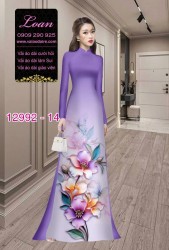Vải áo dài hoa in 3D