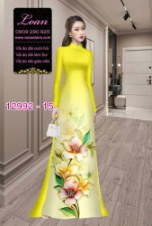 Vải áo dài hoa in 3D