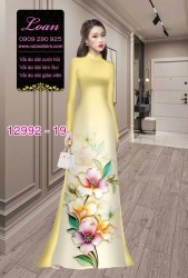 Vải áo dài hoa in 3D