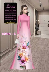 Vải áo dài hoa in 3D