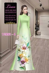Vải áo dài hoa in 3D