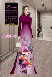 Vải áo dài hoa in 3D