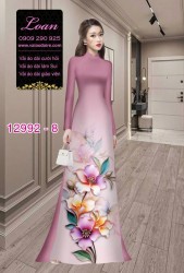 Vải áo dài hoa in 3D