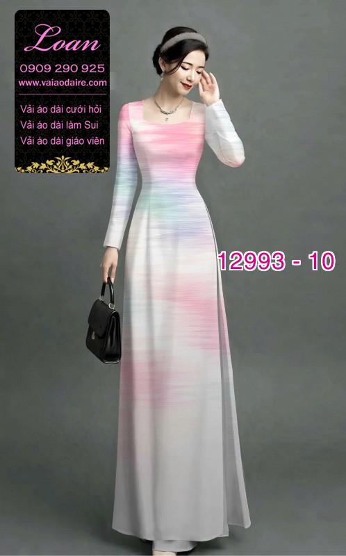 Vải áo dài vệt màu in 3D