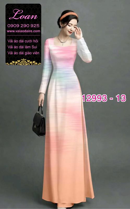 Vải áo dài vệt màu in 3D