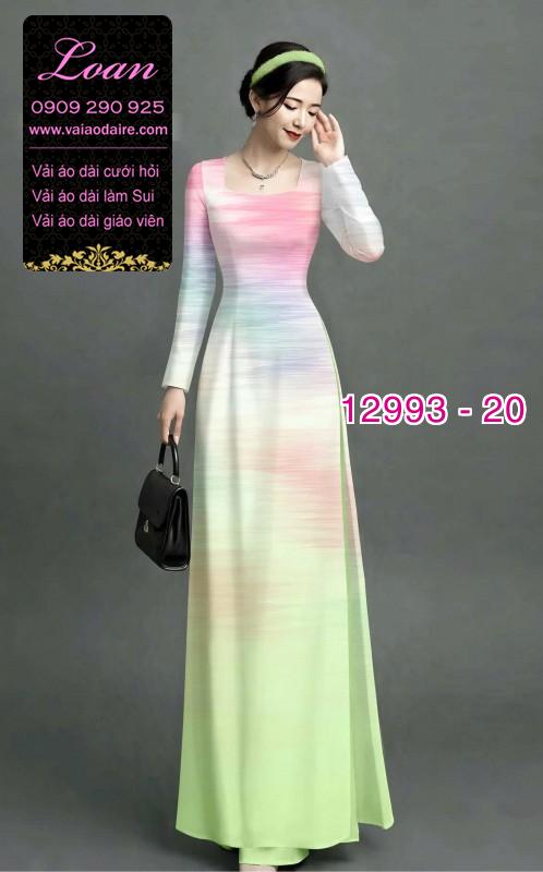 Vải áo dài vệt màu in 3D