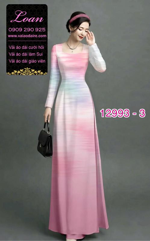 Vải áo dài vệt màu in 3D
