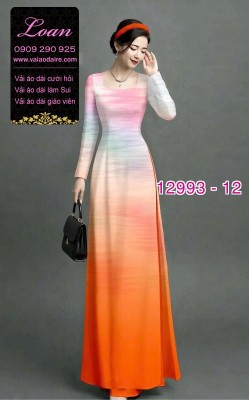 Vải áo dài vệt màu in 3D-12993