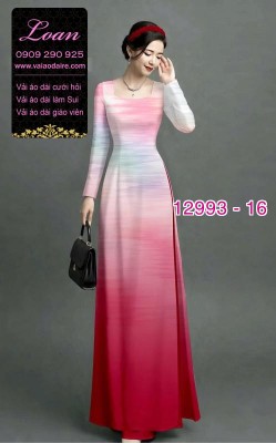 Vải áo dài vệt màu in 3D-12993