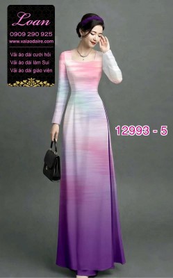 Vải áo dài vệt màu in 3D-
