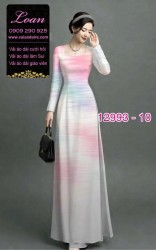 Vải áo dài vệt màu in 3D