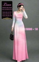 Vải áo dài vệt màu in 3D