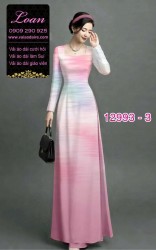 Vải áo dài vệt màu in 3D