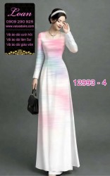 Vải áo dài vệt màu in 3D
