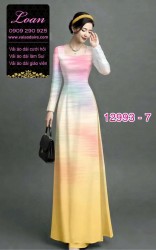 Vải áo dài vệt màu in 3D