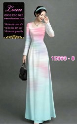 Vải áo dài vệt màu in 3D