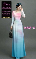 Vải áo dài vệt màu in 3D