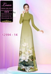 Vải áo dài hoa sen in 3D