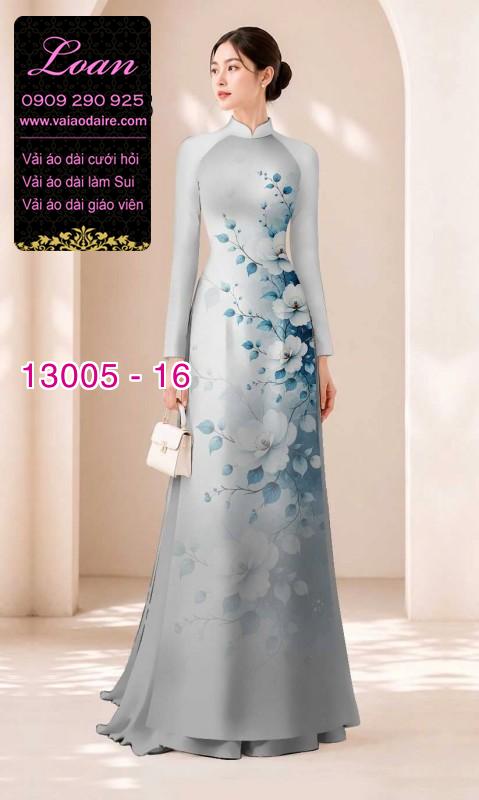 Vải áo dài hoa in 3D