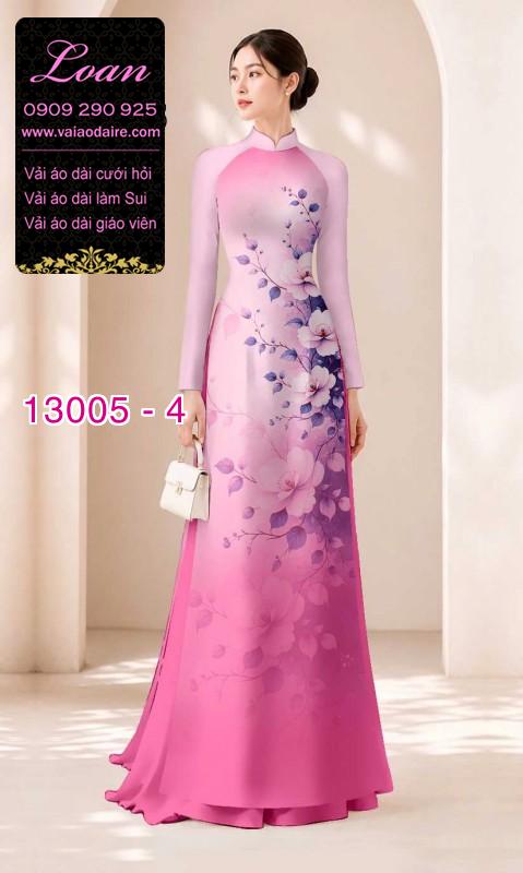Vải áo dài hoa in 3D