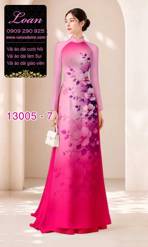 Vải áo dài hoa in 3D