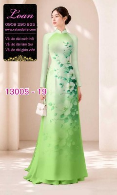 Vải áo dài hoa in 3D-