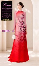 Vải áo dài hoa in 3D