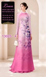 Vải áo dài hoa in 3D