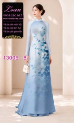Vải áo dài hoa in 3D