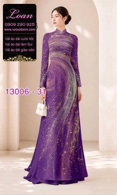 Vải áo dài vệt sáng in 3D-