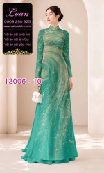 Vải áo dài vệt sáng in 3D