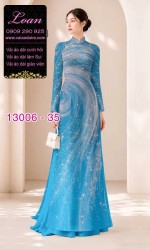 Vải áo dài vệt sáng in 3D