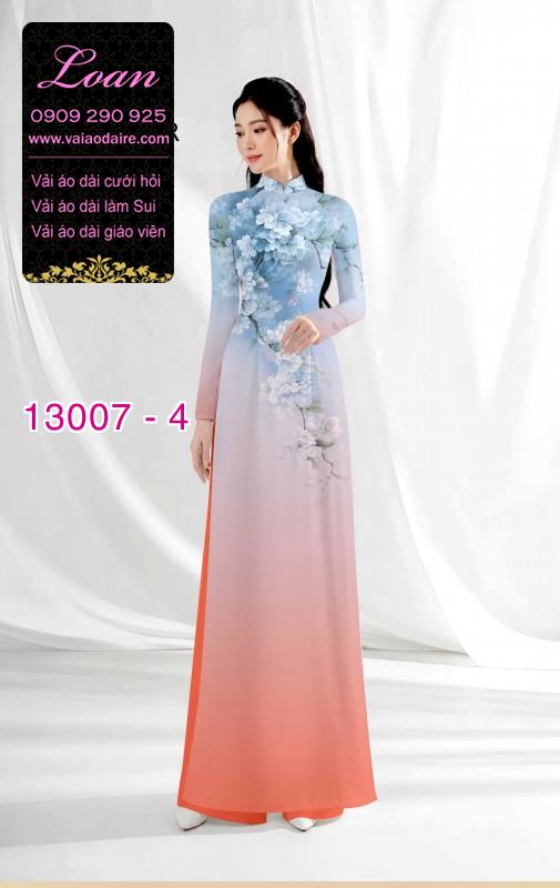 Vải áo dài hoa in 3D