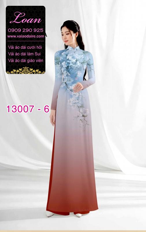 Vải áo dài hoa in 3D