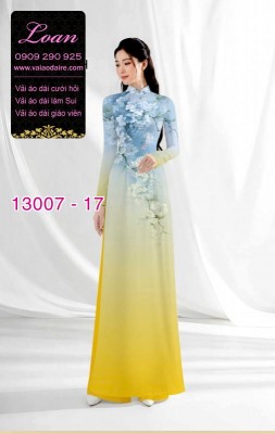 Vải áo dài hoa in 3D-13007