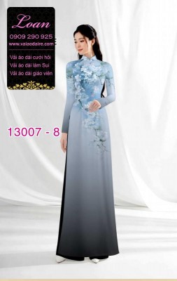 Vải áo dài hoa in 3D-13007
