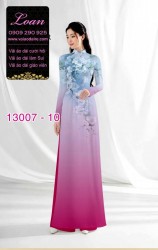 Vải áo dài hoa in 3D