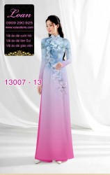 Vải áo dài hoa in 3D