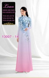 Vải áo dài hoa in 3D