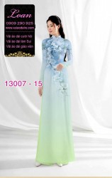 Vải áo dài hoa in 3D