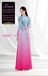 Vải áo dài hoa in 3D