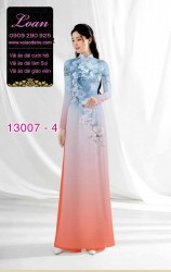 Vải áo dài hoa in 3D