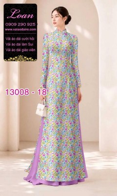 Vải áo dài vệt màu in 3D-