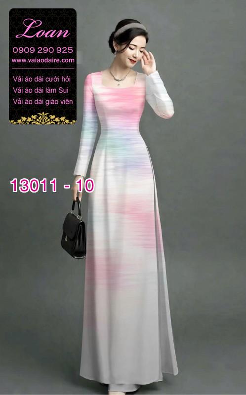 Vải áo dài vệt màu in 3D