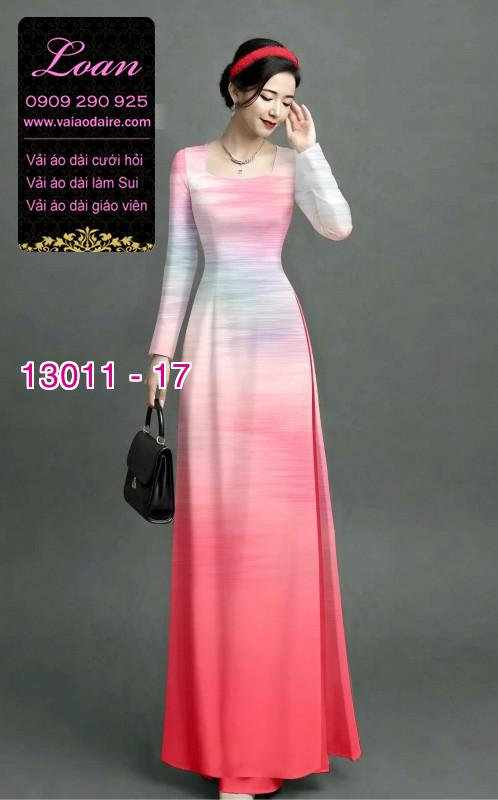 Vải áo dài vệt màu in 3D
