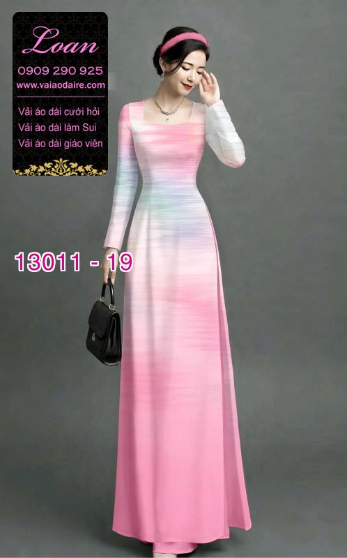Vải áo dài vệt màu in 3D