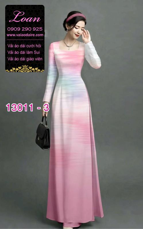 Vải áo dài vệt màu in 3D