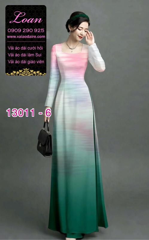 Vải áo dài vệt màu in 3D